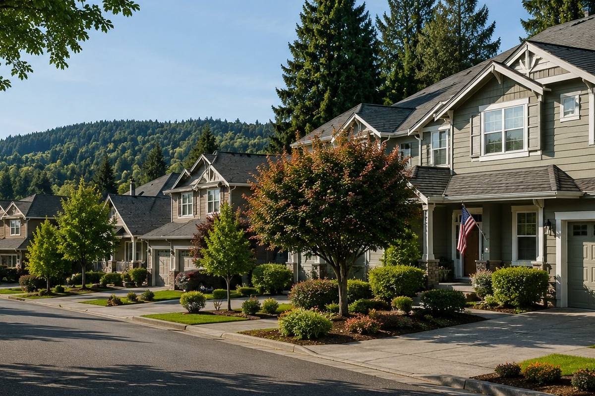 Suburban neighborhood in Gresham, Oregon