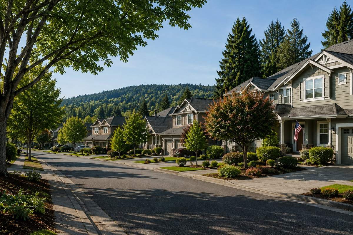 Residential neighborhood in Hillsboro, Oregon